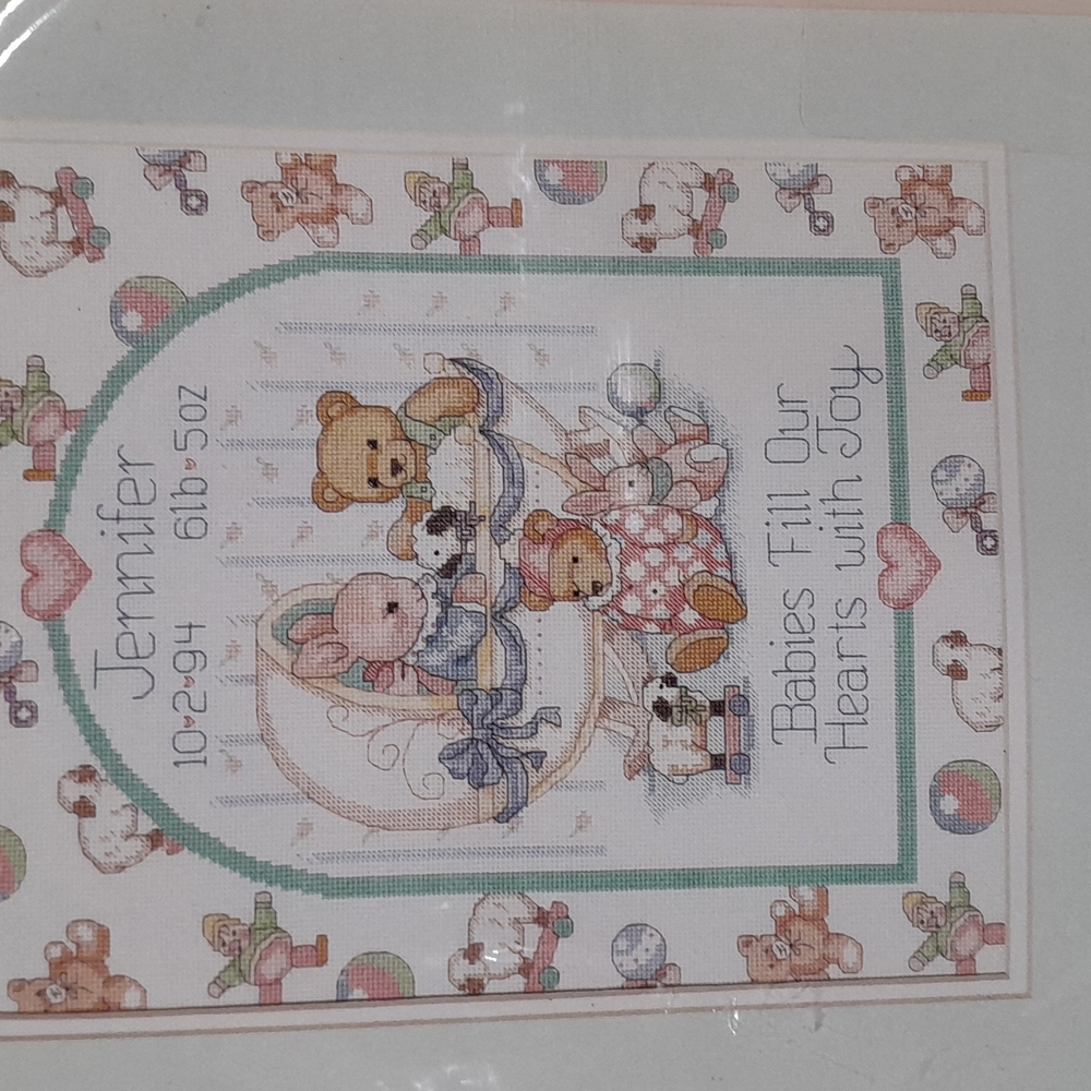 Vintage Cross Stitch Kit,BabyHugs,NOS